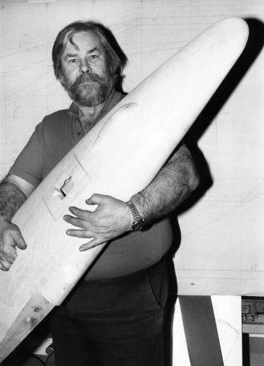 Bo Johansson Bo in his workshop with a large scale model of our first boat concept